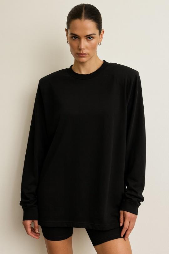 T-shirts Women Black Osley - Mochy H11222 Efashion Paris