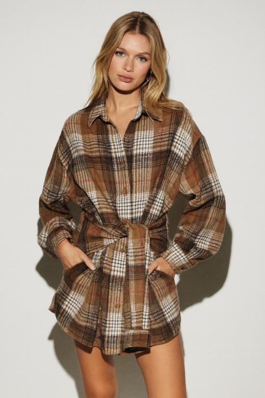 Shirts Women Taupe Osley - Mochy H6658-2 Efashion Paris