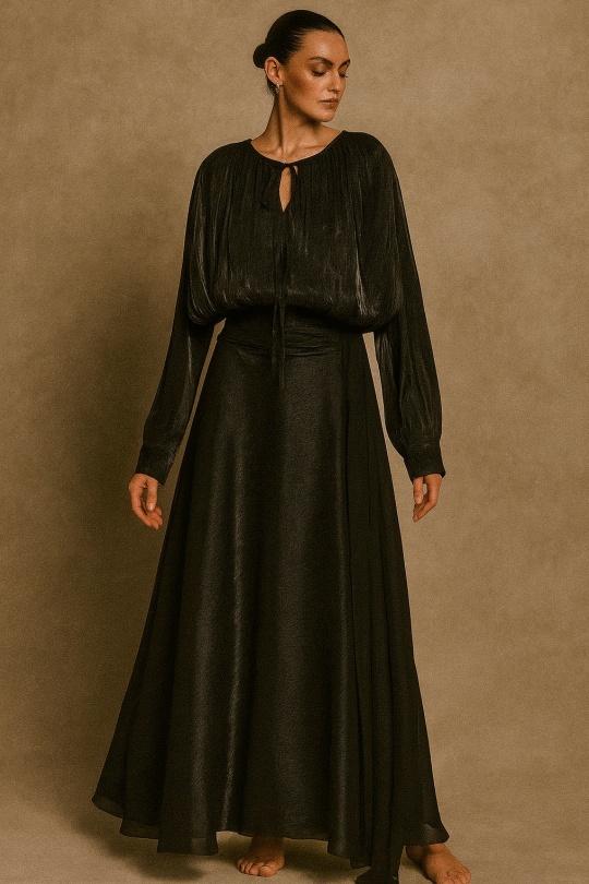 Vestidos largos Mujer Black Osley - Mochy R11610 Efashion Paris