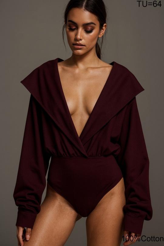 Bodies  Mujer Burgundy Osley - Mochy CB7119 Efashion Paris
