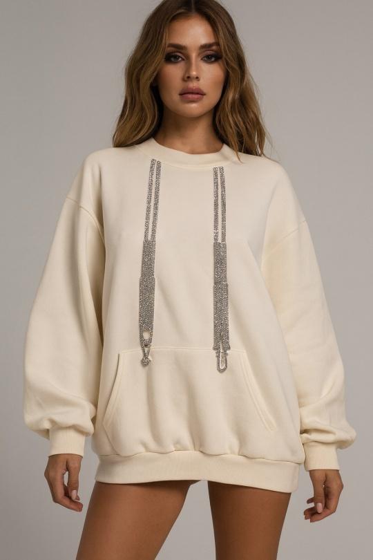 Sudaderas Mujer Beige Osley - Mochy H11115 Efashion Paris