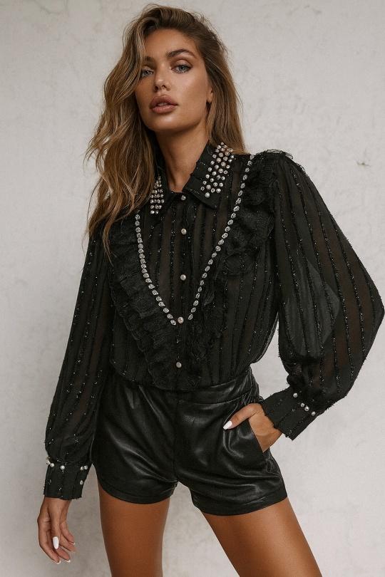 Chemises Femme Noir Osley - Mochy H11327 Efashion Paris