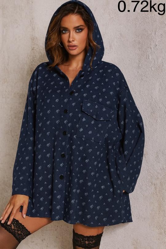 Chemises Femme Bleu marine Osley - Mochy H6870 Efashion Paris