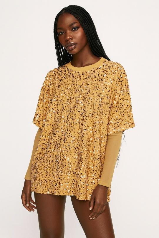 T-shirts Women Taupe Osley - Mochy H2603 Efashion Paris