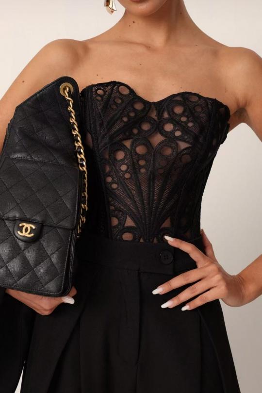 Tops Mujer Black Osley - Mochy ST11670 Efashion Paris