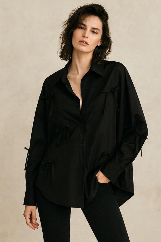 Camicie Donna Black Osley - Mochy H7966 Efashion Paris