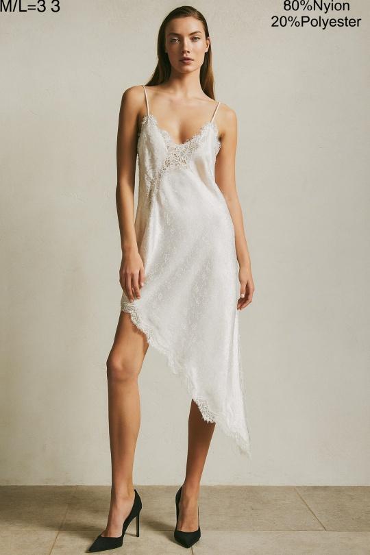 Robes mi-longues Femme Beige Osley - Mochy H12328 Efashion Paris