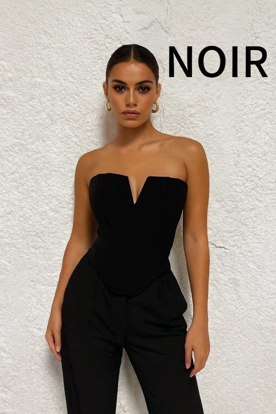 Tops Femme Noir Osley - Mochy H11637 Efashion Paris