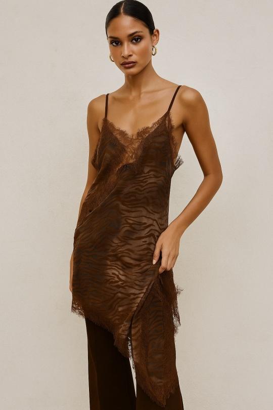 Abiti al polpaccio Donna Brown Osley - Mochy R12360 Efashion Paris