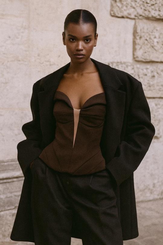 Top Donna Brown Osley - Mochy H11636 Efashion Paris