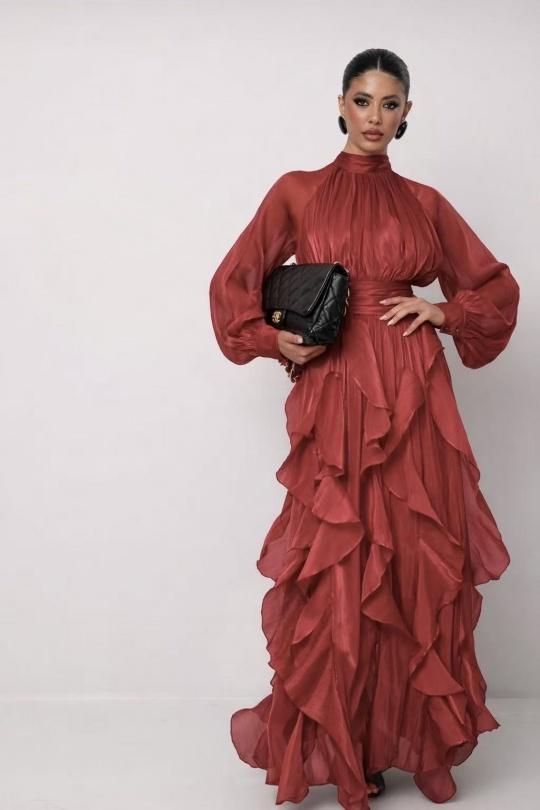 Robes longues Femme Vert Osley - Mochy R12005 Efashion Paris