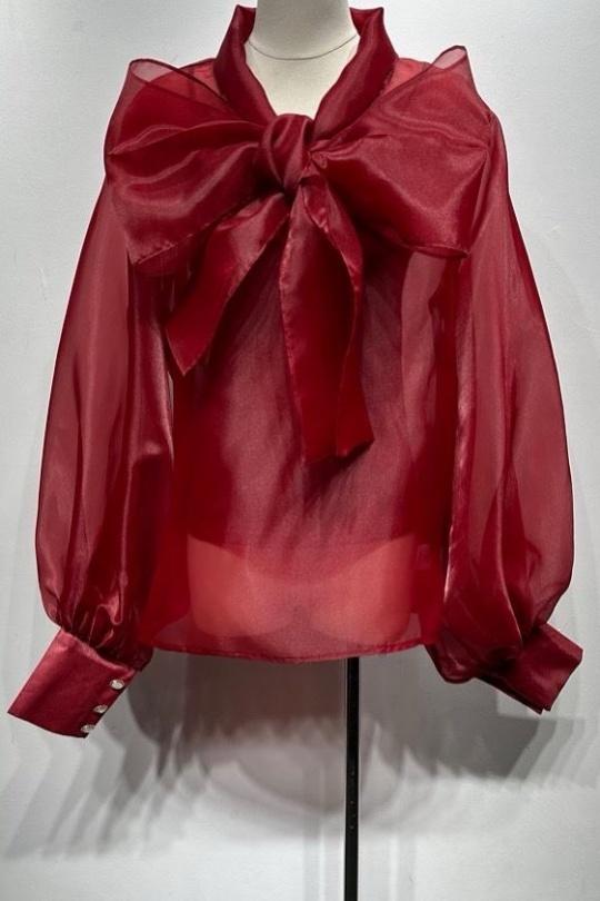 Blusas Mujer Burgundy Osley - Mochy H7526 Efashion Paris