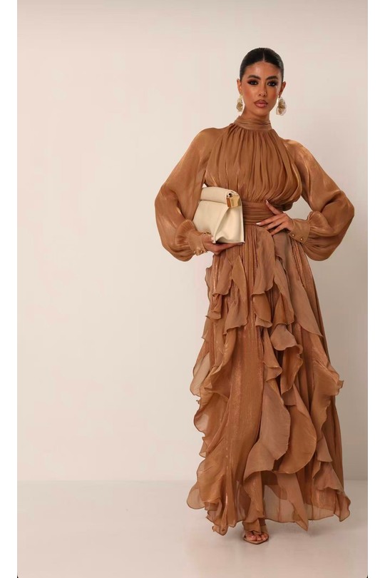 Robes longues Femme Vert Osley - Mochy R12005 Efashion Paris