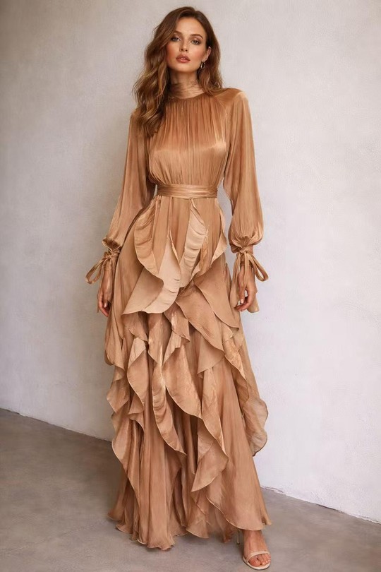 Robes longues Femme Vert Osley - Mochy R12005 Efashion Paris