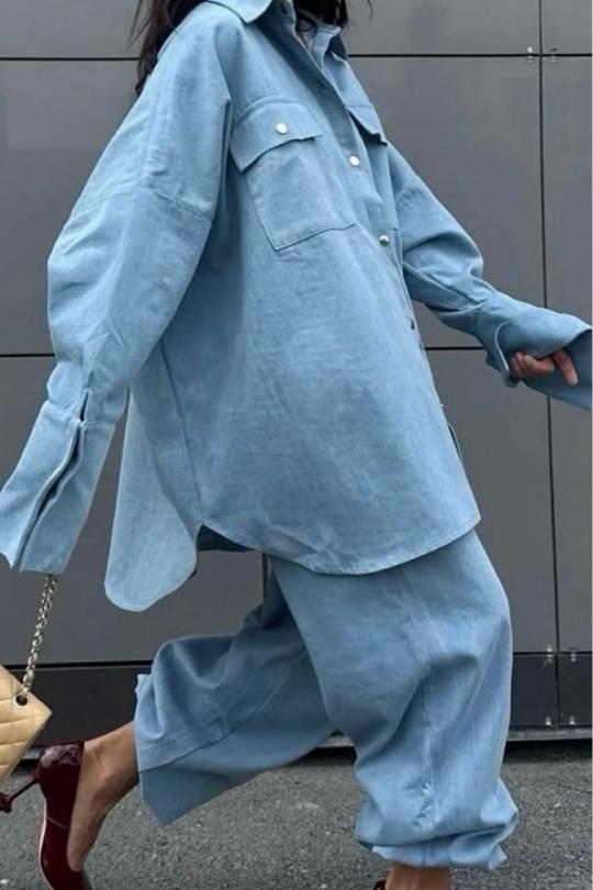 Sets Women Blue Osley - Mochy EC12028 Efashion Paris