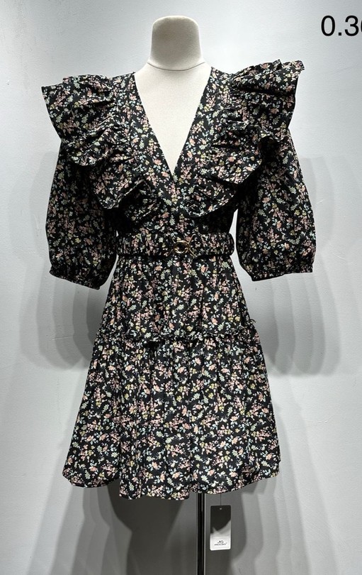 Robes courtes Femme Noir Osley - Mochy R5771 Efashion Paris