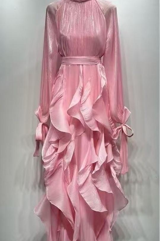 Robes longues Femme Vert Osley - Mochy R12005 Efashion Paris