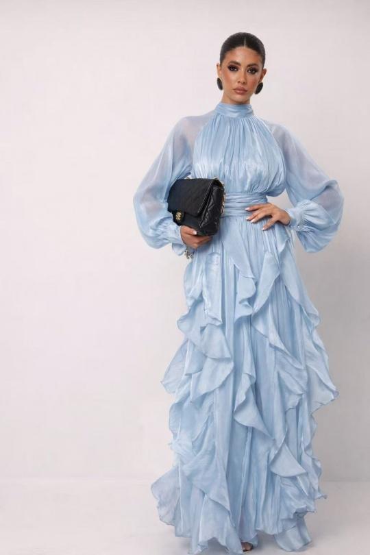 Robes longues Femme Vert Osley - Mochy R12005 Efashion Paris