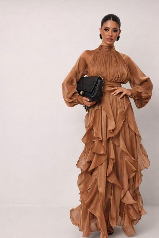 Robes longues Femme Vert Osley - Mochy R12005 Efashion Paris