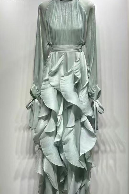 Robes longues Femme Vert Osley - Mochy R12005 Efashion Paris