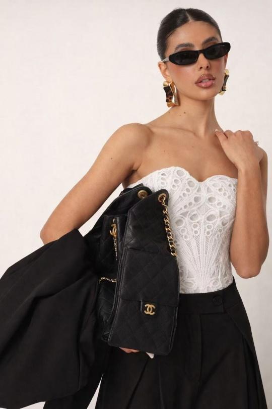 Tops Mujer Black Osley - Mochy ST11670 Efashion Paris