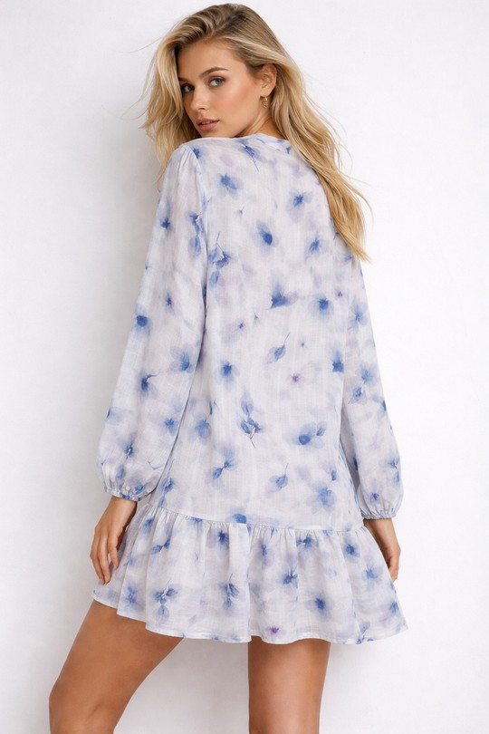 Robes courtes Femme Bleu Osley - Mochy R5001 Efashion Paris