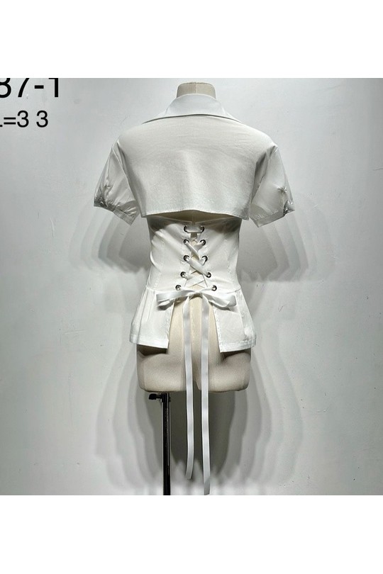 Tops Femme Blanc Osley - Mochy H13887-1 Efashion Paris