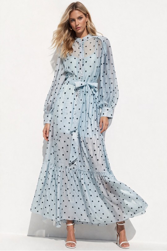 Robes longues Femme Bleu Osley - Mochy R11558 Efashion Paris