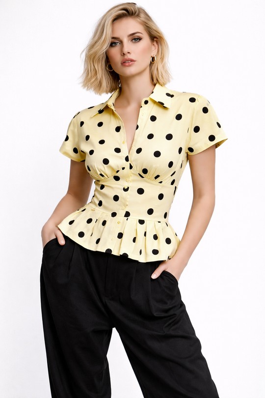 Tops Femme Jaune Osley - Mochy H13887 Efashion Paris