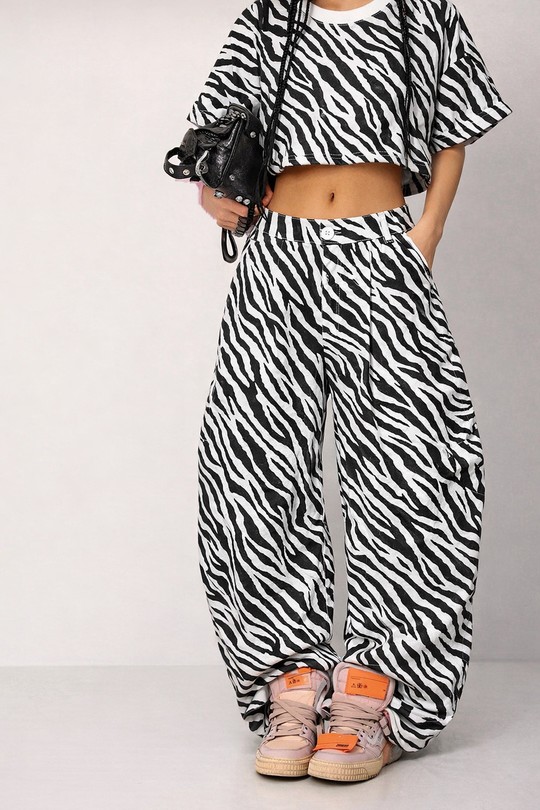 Pantalons Femme Zèbre Osley - Mochy P15173 Efashion Paris