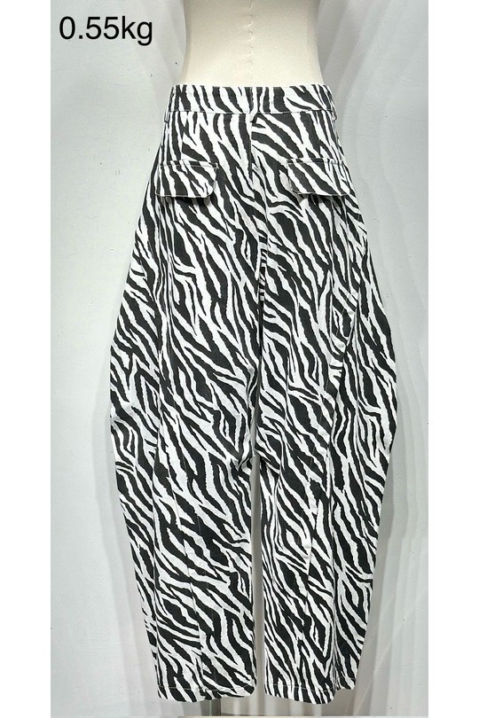 Pantalons Femme Zèbre Osley - Mochy P15173 Efashion Paris