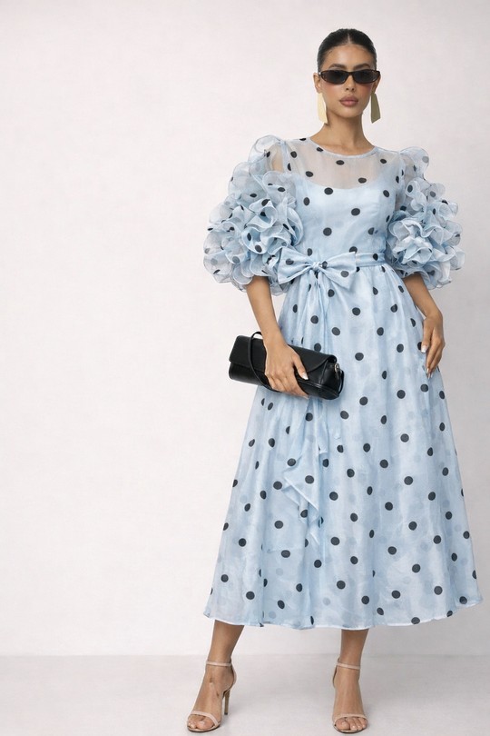 Robes longues Femme Bleu Osley - Mochy R13976 Efashion Paris