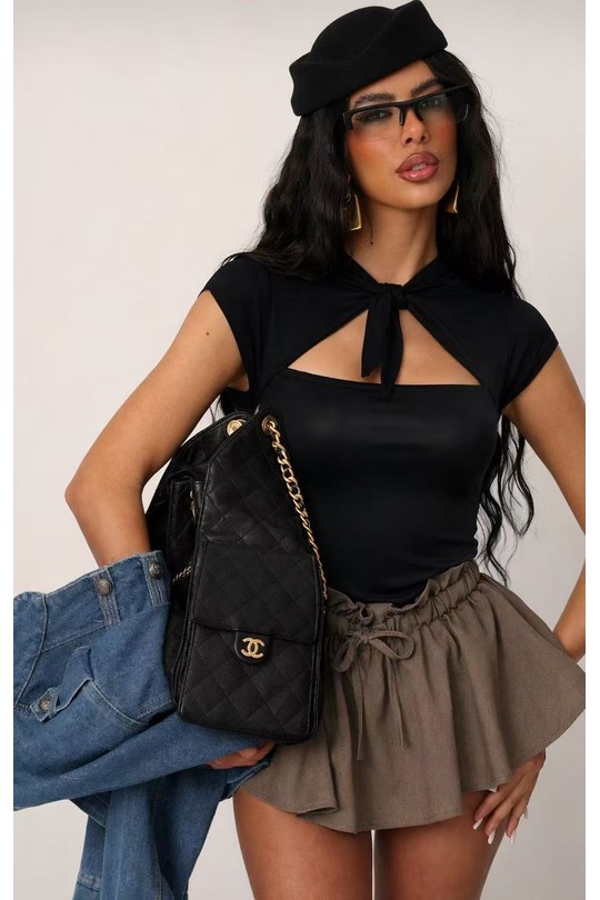 Tops Femme Noir Osley - Mochy H15072 Efashion Paris