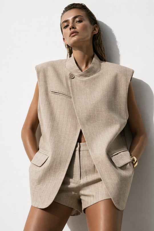 Gilets Femme Beige Osley - Mochy G15532 Efashion Paris