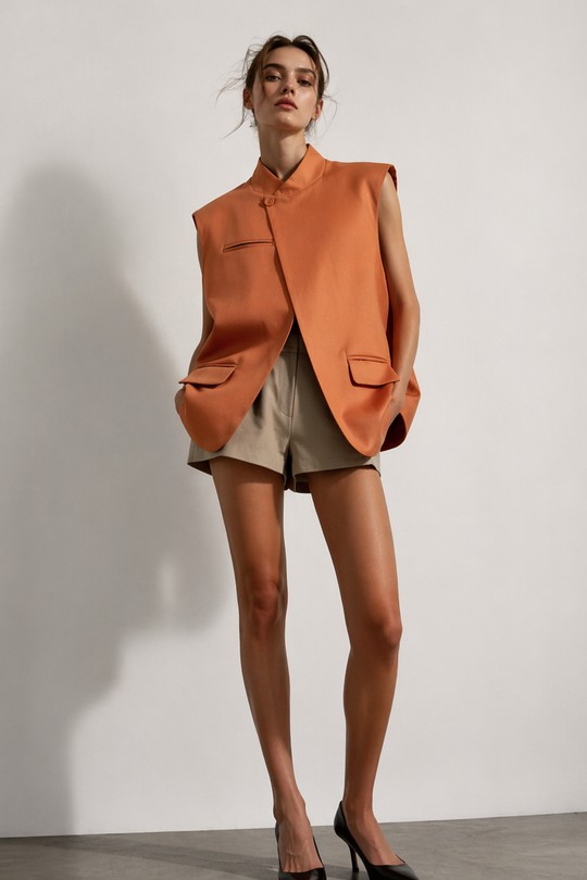 Gilets Femme Beige Osley - Mochy G15215 Efashion Paris