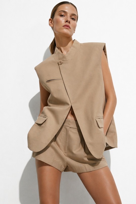 Gilets Femme Beige Osley - Mochy G15215 Efashion Paris