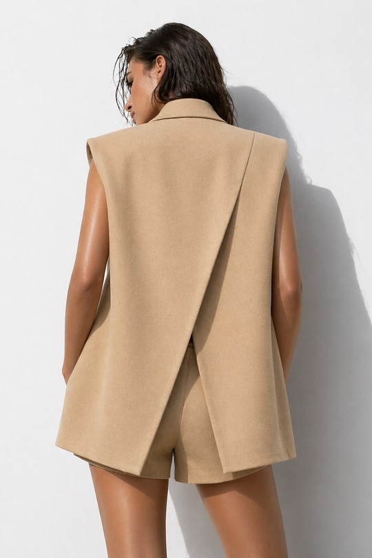 Gilets Femme Beige Osley - Mochy G15215 Efashion Paris