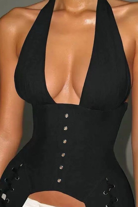 Tops Femme Noir Osley - Mochy ST13700 Efashion Paris