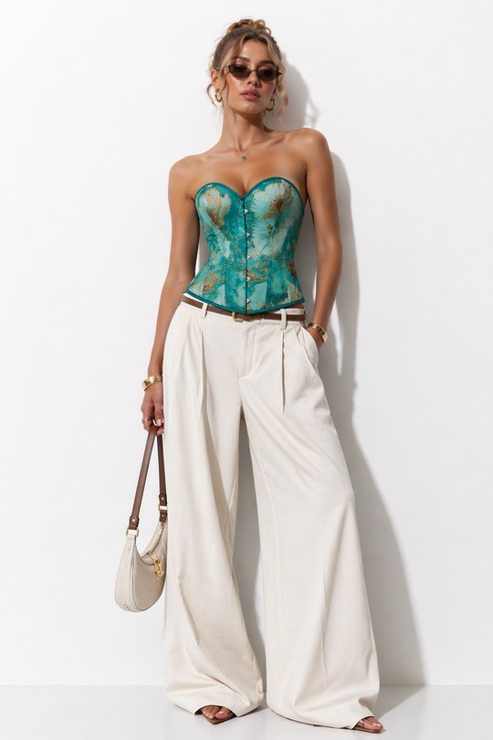 Tops Femme Vert Osley - Mochy ST15265 Efashion Paris