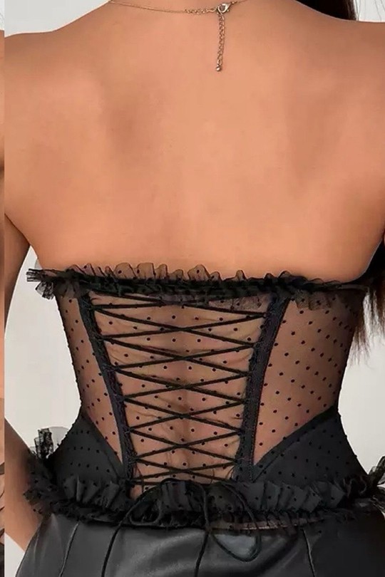 Tops Mujer Black Osley - Mochy ST13212 Efashion Paris
