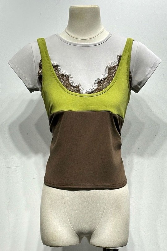 Tops Femme Blanc Osley - Mochy H15836 Efashion Paris