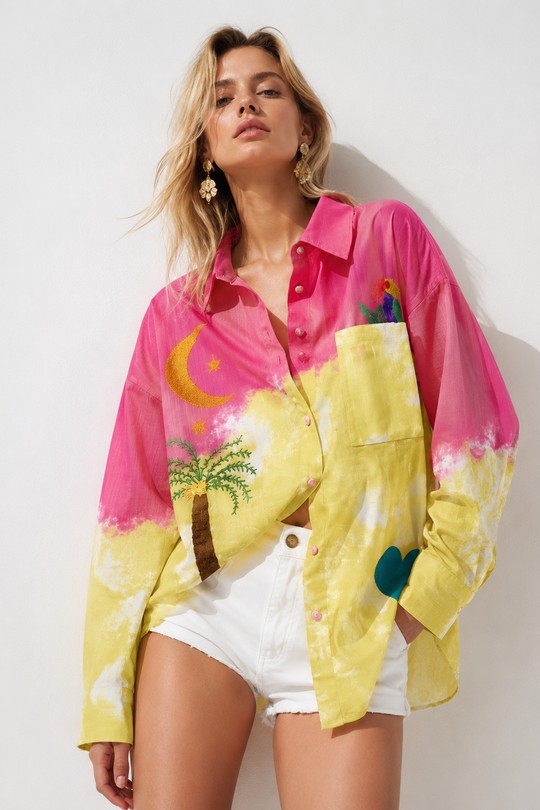 Chemises Femme Jaune clair Osley - Mochy H10935 Efashion Paris