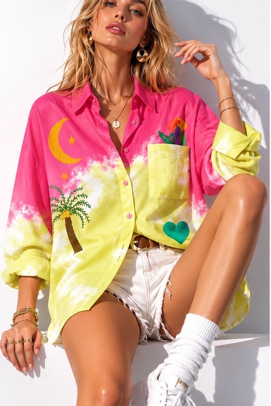 Chemises Femme Jaune clair Osley - Mochy H10935 Efashion Paris