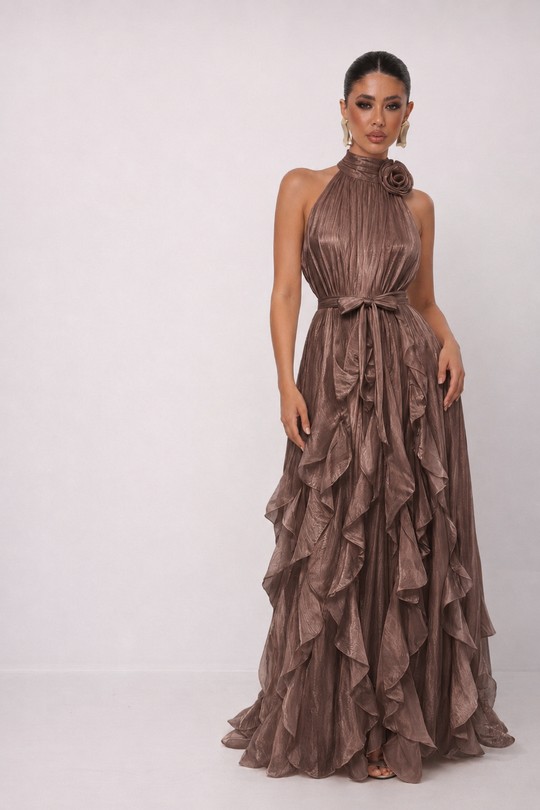 Robes longues Femme Beige Osley - Mochy R13820 Efashion Paris
