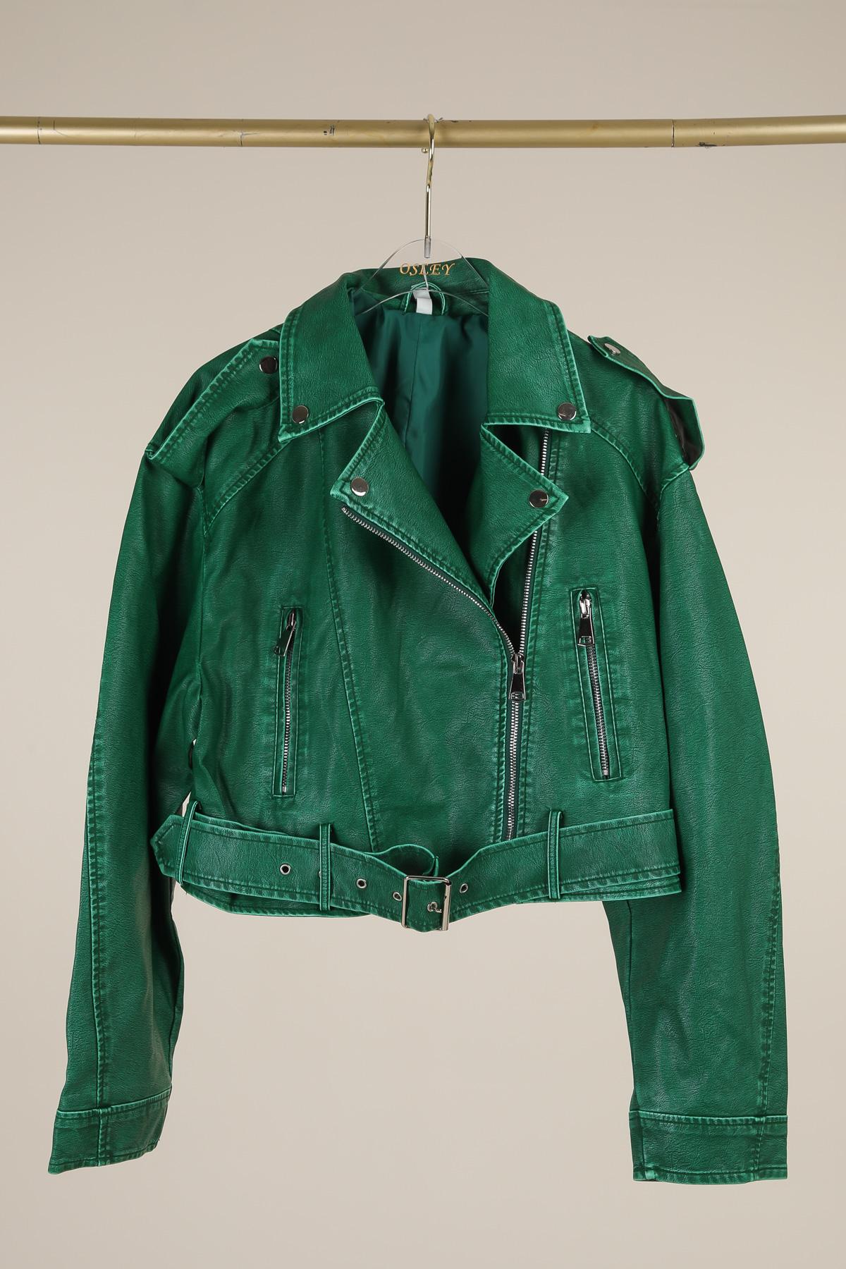Jackets Women Green Osley - Mochy PU2293 #c Efashion Paris