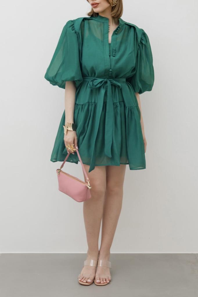 Robes courtes Femme Vert foncé Osley - Mochy R10733 #c Efashion Paris