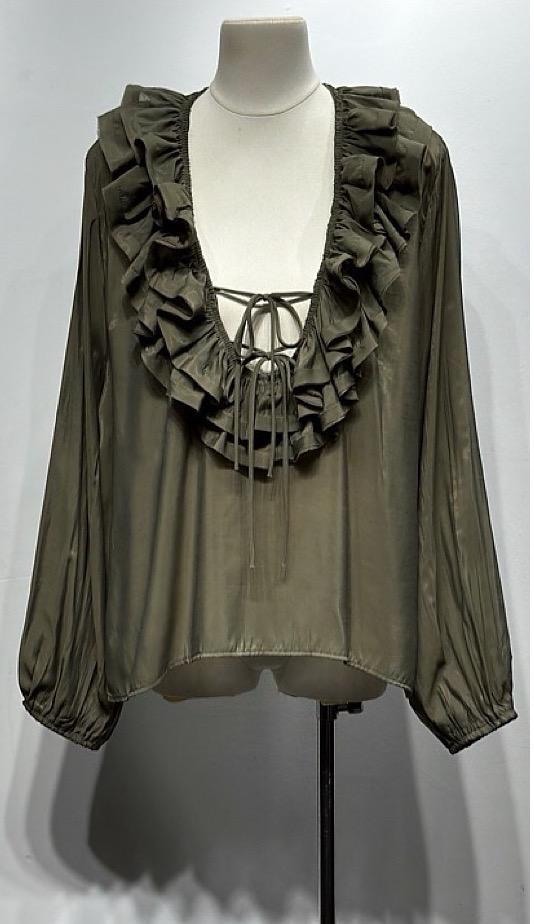 Blouses Women Khaki Osley - Mochy H10060 #c Efashion Paris