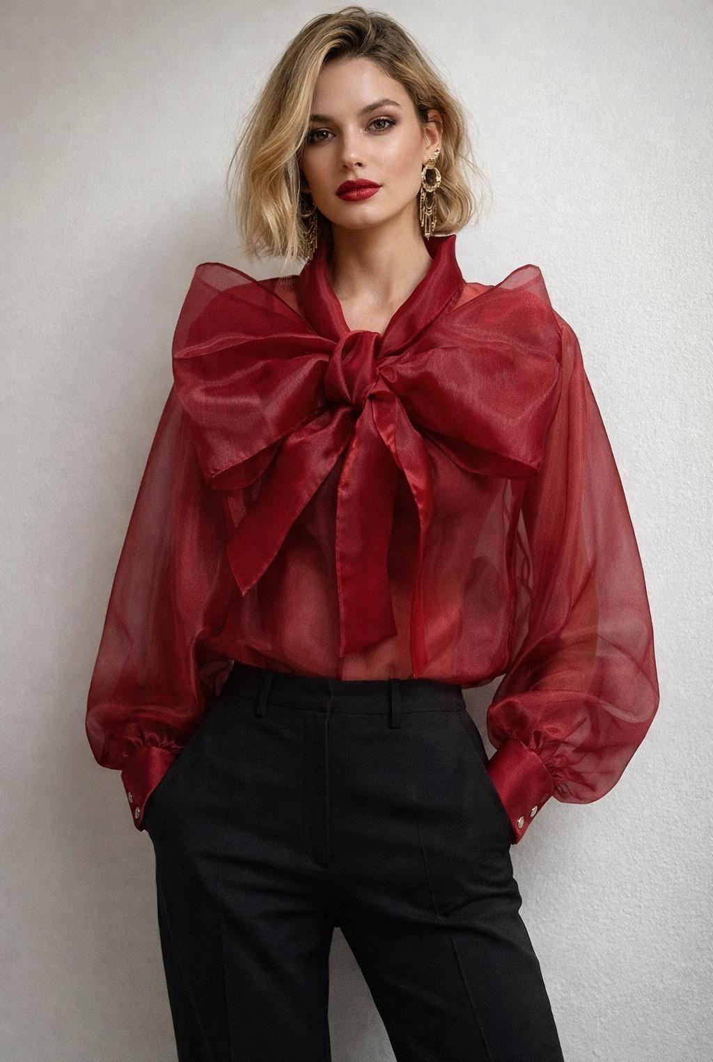 Blusas Mujer Burgundy Osley - Mochy H7526 #c Efashion Paris