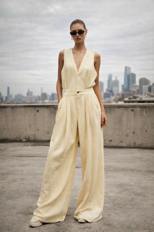 Combinaisons Femme Jaune Osley - Mochy CB12910 #c Efashion Paris