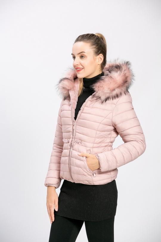 Chaquetas de plumón Mujer Pink CMP55 / DIX-ONZE A085ROSE Efashion Paris